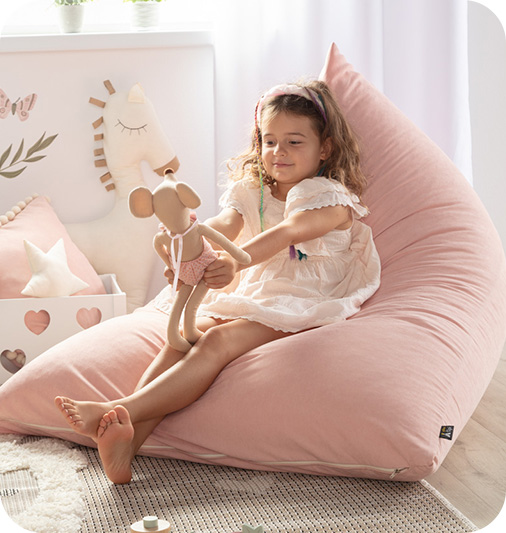 Poufs for children and bean bags for sitting Yellowtipi